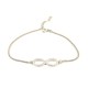 BRACELET INFINITE IN SILVER RHODIUM-PLATED WHITE GOLD WITH CUBIC ZIRCONIA BRILLIANT CUT