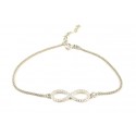 BRACCIALE INFINITO IN ARGENTO RODIATO ORO BIANCO CON ZIRCONI TAGLIO BRILLANTE