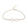 PULSERA INFINITO EN PLATA RODIO CHAPADO EN ORO BLANCO CON CIRCONITA TALLA BRILLANTE