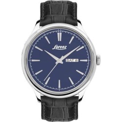 OROLOGIO LORENZ DA UOMO 030024CC IN ACCIAIO CON CINTURINO BLU SCURO