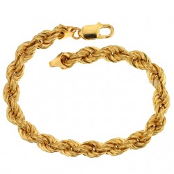 BRACCIALE MODELLO FUNE DA DONNA IN ORO GIALLO 18 KT