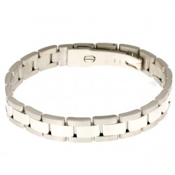 BRACCIALE DA UOMO IN BIANCO 18 KT MODELLO CINTURINO