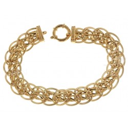 BRACCIALE DA DONNA IN GIALLO 18 KT MODELLO CATENA A TAPPETO