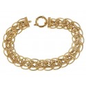 BRACCIALE DA DONNA IN GIALLO 18 KT MODELLO CATENA A TAPPETO