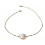 BRACCIALE DA DONNA CUORE DELL OCEANO BIANCO IN ARGENTO 925