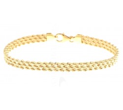 BRACCIALE FUNE DA DONNA IN ORO GIALLO 18 KT