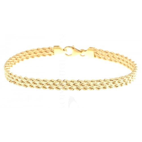 BRACCIALE FUNE DA DONNA IN ORO GIALLO 18 KT