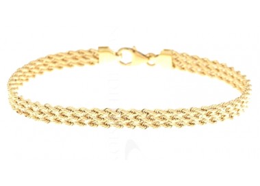 BRACCIALE FUNE DA DONNA IN ORO GIALLO 18 KT