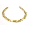 BRACCIALE A PIASTRE DA UOMO IN ORO GIALLO E BIANCO 18 KT