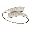 BRACCIALE DA DONNA IN ORO BIANCO 18 KT CON PAVE DI ZIRCONI TAGLIO BRILLANTE