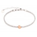 BRACCIALE TENNIS IN ARGENTO CON LUNA PLACCATO ORO E ZIRCONI JACK&CO JCB1484