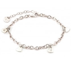 BRACCIALE CUORE DONNA IN ARGENTO RODIATO ORO BIANCO CON ZIRCONI JACK&CO JCB1749