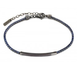 BRACCIALE TENNIS UOMO IN ARGENTO 925 CON ZIRCONI BLU JACK&CO