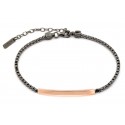 BRACCIALE TENNIS UOMO IN ARGENTO 925 PLACCATO ORO ROSA CON ZIRCONI BLU JACK&CO