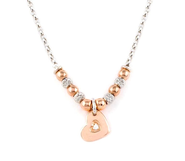 OROVI Collana Donna In Argento 925 Vero Con Zircone Cubico: Gioiello Rotondo Fatto A Mano, Ipoallergenico In Elegante Scatola Regalo. - 2