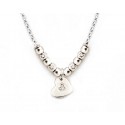 COLLANA DA DONNA IN ARGENTO RODIATO ORO BIANCO CON CUORE E ZIRCONE JACK&CO