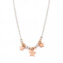 COLLANA STELLE DA DONNA IN ARGENTO RODIATO ORO ROSA E ZIRCONI JACK&CO JCN1016