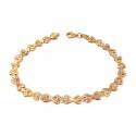 BRACCIALE DA DONNA IN ORO GIALLO ROSA E BIANCO