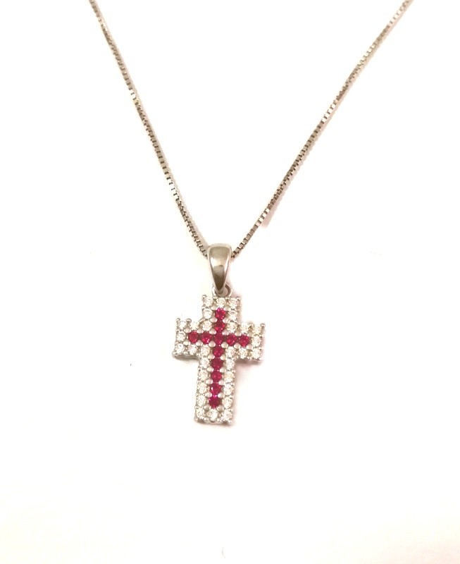 Revival collana croce in Oro 18KT e diamanti neri - Nardelli Gioielli