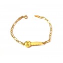 BRACCIALE PIASTRINA BAMBINA BEBE'IN ORO GIALLO 18 KT