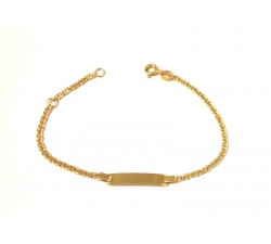 BRACCIALE PIASTRINA BAMBINO IN ORO GIALLO 18 KT