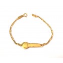 BRACCIALE BAMBINO PIASTRINA MACCHININA IN ORO GIALLO 18 KT