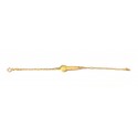 BRACCIALE BAMBINO PIASTRINA MACCHININA IN ORO GIALLO 18 KT