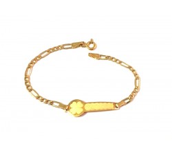 BRACCIALE BAMBINO PIASTRINA QUADRIFOGLIO IN ORO GIALLO 18 KT