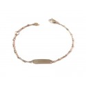 BRACCIALE PIASTRINA BAMBINO UNISEX IN ORO BIANCO 18 KT