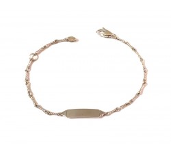 BRACCIALE PIASTRINA BAMBINO UNISEX IN ORO BIANCO 18 KT