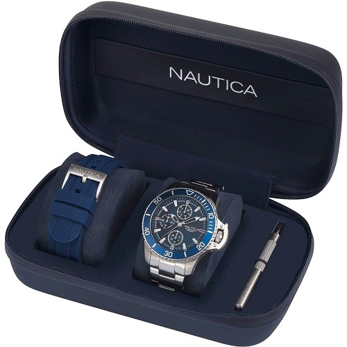 OROLOGIO NAUTICA DA UOMO NAPBYS006 MULTIFUNZIONE BAYSIDE CON DOPPIO  CINTURINO