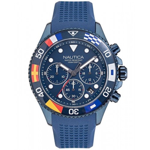 OROLOGIO CRONOGRAFO NAUTICA DA UOMO NAPWPF908 CON BANDIERE NAUTICHE