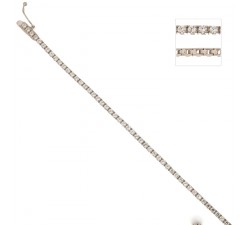 BRACCIALE TENNIS IN ORO BIANCO 18KT CON ZIRCONI BIANCHI