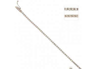 BRACCIALE TENNIS IN ORO BIANCO 18KT CON ZIRCONI BIANCHI