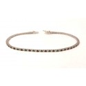 BRACCIALE TENNIS UNISEX IN ORO BIANCO 18KT CON ZIRCONI MULTICOLOR