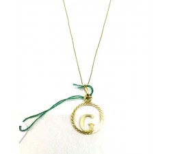 COLLANA CON CIONDOLO LETTERA G IN ORO GIALLO 18 KT