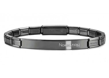 BRACCIALE UOMO NOMINATION TRANDSETTER IN ACCIAIO NERO 021113015