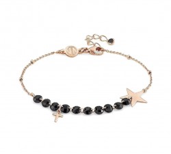 BRACCIALE DONNA NOMINATION MELODIE IN ARGENTO ROSE' 925 CON STELLA E CROCE 147700004