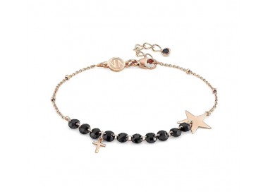 BRACCIALE DONNA NOMINATION MELODIE IN ARGENTO ROSE' 925 CON STELLA E CROCE 147700004