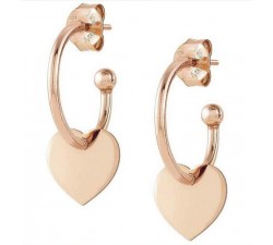 ORECCHINI CERCHI NOMINATION IN ARGENTO 925 ROSE'CON CUORE 147703022