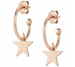 ORECCHINI CERCHI NOMINATION IN ARGENTO 925 ROSE' CON STELLE 147703023