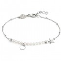 BRACCIALE NOMINATION MELODIE IN ARGENTO 925 CON PERLE E CUORE 147710001