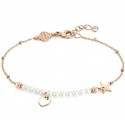 BRACCIALE NOMINATION MELODIE IN ARGENTO 925 ROSE' CON PERLE E CUORE 147710002