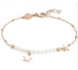 BRACCIALE NOMINATION MELODIE IN ARGENTO 925 ROSE' CON PERLE E STELLA 147710033