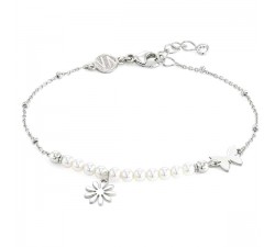 BRACCIALE NOMINATION MELODIE IN ARGENTO 925 CON PERLE E FIORE 147710060