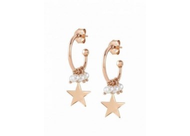 ORECCHINI CERCHI NOMINATION IN ARGENTO 925 ROSE'CON STELLE 147713033