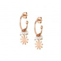 ORECCHINI CERCHI NOMINATION IN ARGENTO 925 ROSE'CON FIORE 147713061