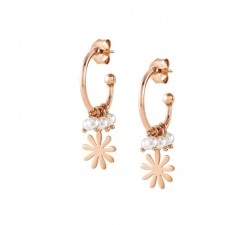 ORECCHINI CERCHI NOMINATION IN ARGENTO 925 ROSE'CON FIORE 147713061