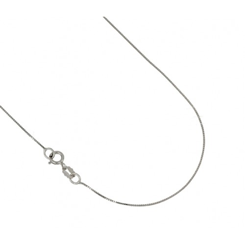 COLLANA VENEZIANA UNSEX IN ORO BIANCO 18 KT