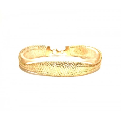 BRACCIALE DA DONNA IN ORO GIALLO 18 KT ELASTICIZZATO CON CHIUSURA